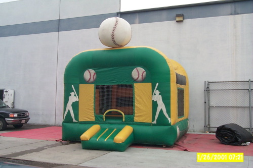 Kids Jumps Bounce Houses green yellow baseball bounce